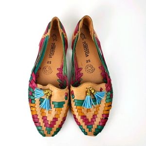 Tortuga Huarache Leather Loafers Tassle Size 8